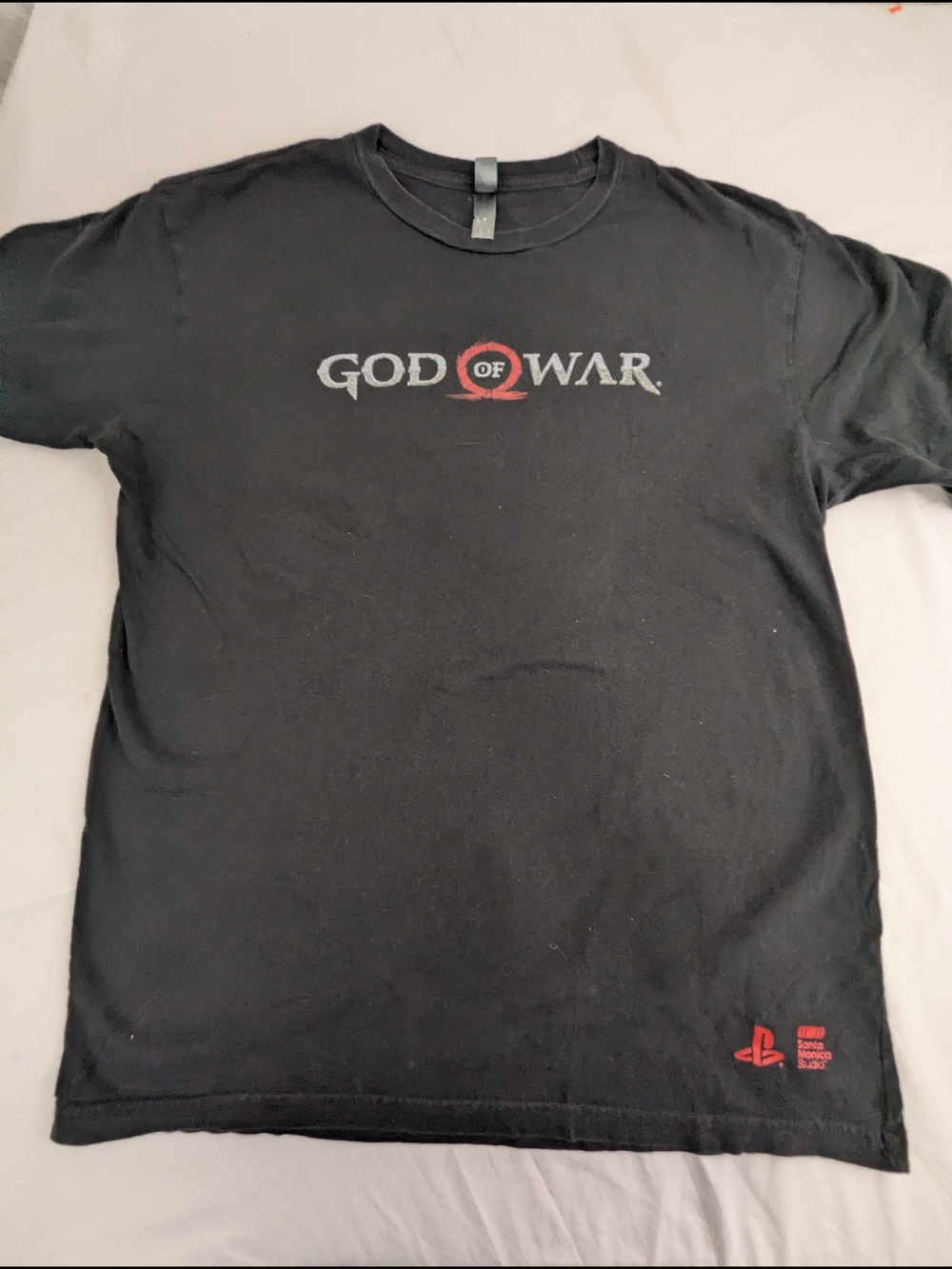 God of War PlayStation Men's  Black Graphic Tee  Size Large